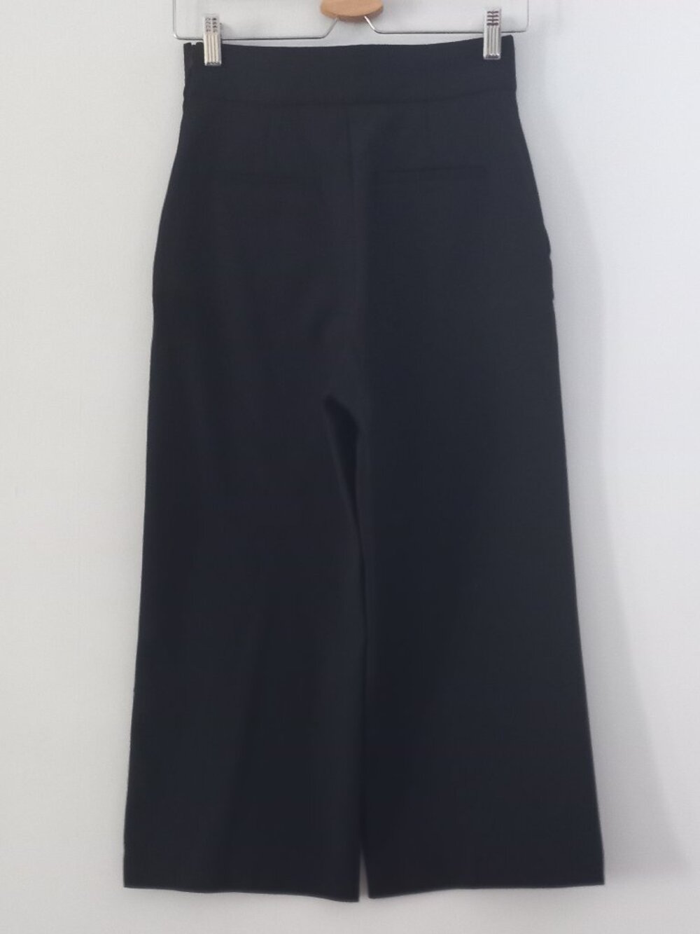 RED VALENTINO black high waist wide leg dress pants with gold belt buckle - Picture 8 of 13